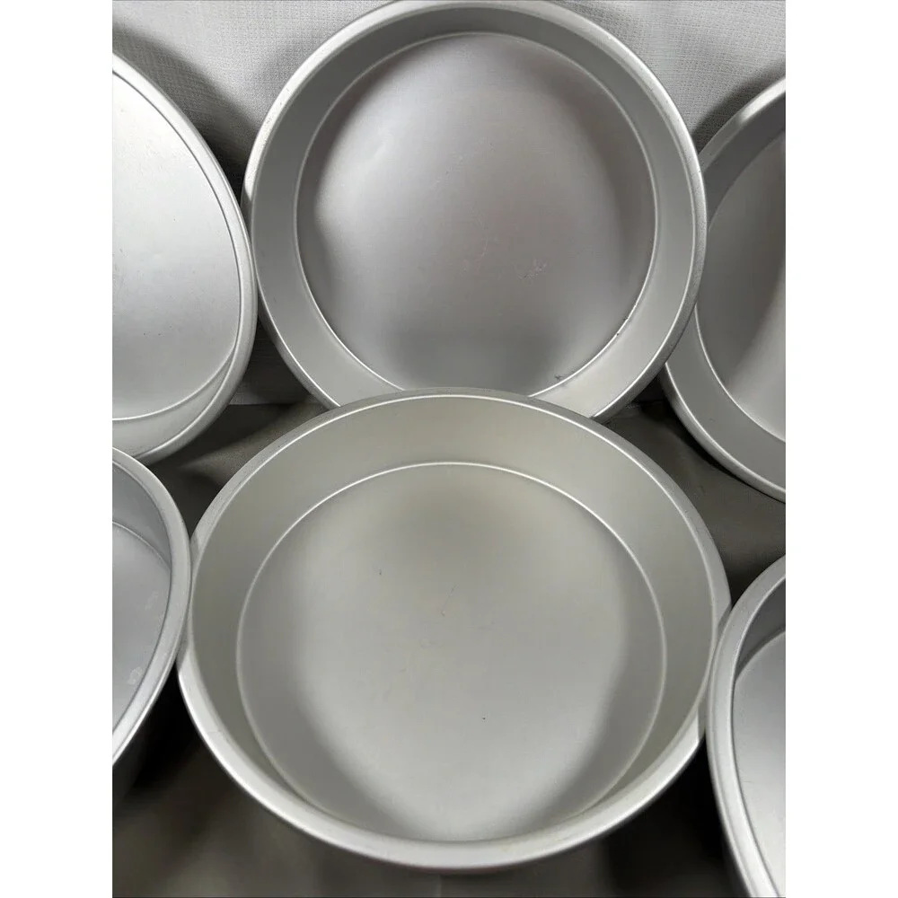 Celebrate It 9 Inch Round Aluminum Cake Baking Pans - Bulk Pack of 6